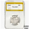 Image 1 : 1920 Standing Liberty Quarter PGA MS61