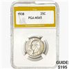 1938 Washington Silver Quarter PGA MS65