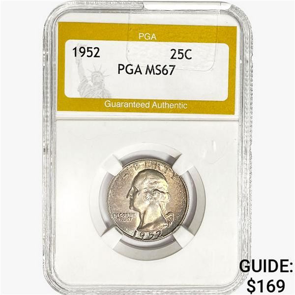 1952 Washington Silver Quarter PGA MS67