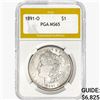 1891-O Morgan Silver Dollar PGA MS65