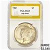 Image 1 : 1921 Silver Peace Dollar PGA MS64 HR