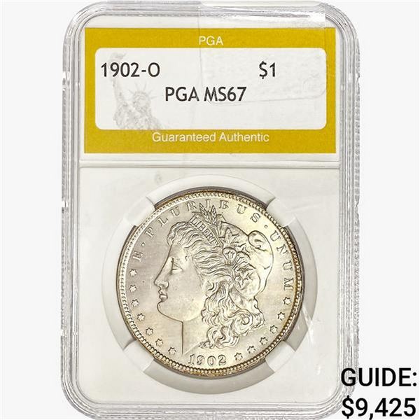 1902-O Morgan Silver Dollar PGA MS67