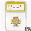 1914-D Buffalo Nickel PGA MS65
