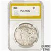 1928 Silver Peace Dollar PGA MS62
