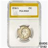 1938-S Washington Silver Quarter PGA MS64