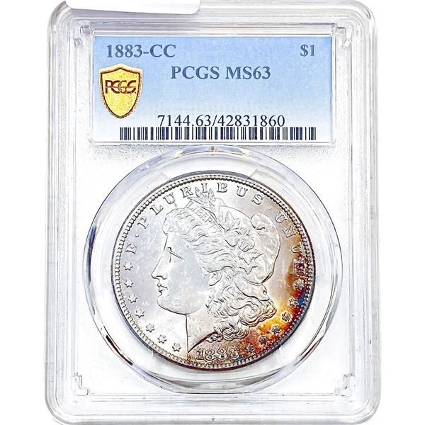 1883-CC Morgan Silver Dollar PCGS MS63