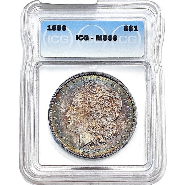 1886 Morgan Silver Dollar ICG MS66