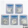 (5) 2015-P American Silver Eagle ICG-MS69 RARE P