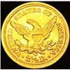 Image 2 : 1843-C Lg Date $2.50 Gold Quarter Eagle CHOICE BU