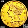 1852 $5 Gold Half Eagle UNCIRCULATED