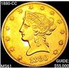 1880-CC $10 Gold Eagle UNCIRCULATED