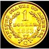 Image 2 : 1853-C Rare Gold Dollar UNCIRCULATED