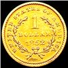 Image 2 : 1852 Rare Gold Dollar NEARLY UNCIRCULATED