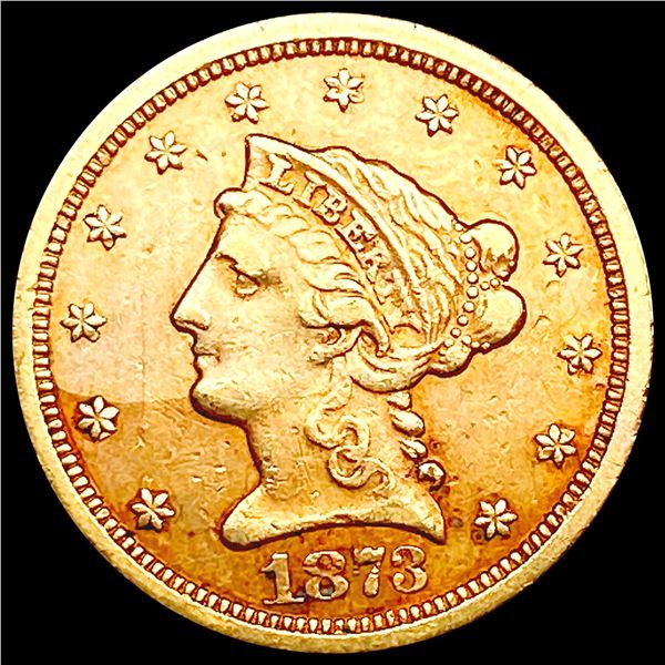 1873-S $2.50 Gold Quarter Eagle NEARLY UNCIRCULATE