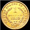 Image 2 : 1853-O Rare Gold Dollar CLOSELY UNCIRCULATED
