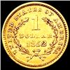 Image 2 : 1852 Rare Gold Dollar CLOSELY UNCIRCULATED