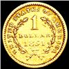 Image 2 : 1851 Rare Gold Dollar CLOSELY UNCIRCULATED