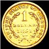 Image 2 : 1851 Rare Gold Dollar CLOSELY UNCIRCULATED