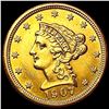 Image 1 : 1907 $2.50 Gold Quarter Eagle UNCIRCULATED
