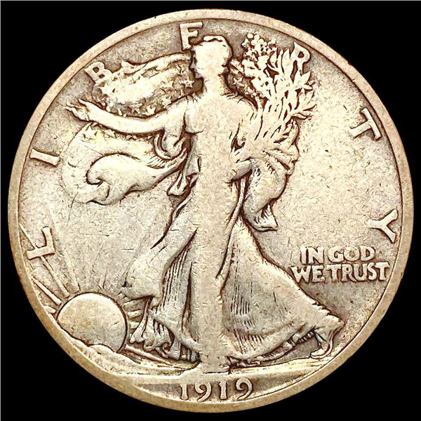 1919-S Walking Liberty Half Dollar LIGHTLY CIRCULA