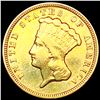 Image 1 : 1854 $3 Gold Piece CLOSELY UNCIRCULATED