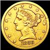 1868-S $5 Gold Half Eagle LIGHTLY CIRCULATED