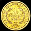 Image 2 : 1853-O Rare Gold Dollar CLOSELY UNCIRCULATED