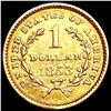 Image 2 : 1853 Rare Gold Dollar CLOSELY UNCIRCULATED