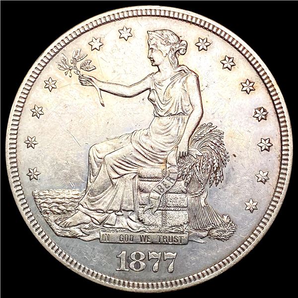 1877-S Silver Trade Dollar CHOICE AU