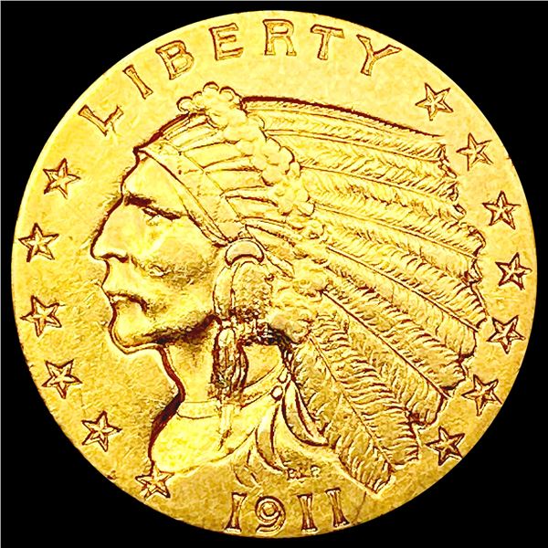 1911 $2.50 Gold Quarter Eagle CLOSELY UNCIRCULATED