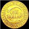 Image 2 : 1915-S Pan-Pac Rare Gold Dollar CLOSELY UNCIRCULAT