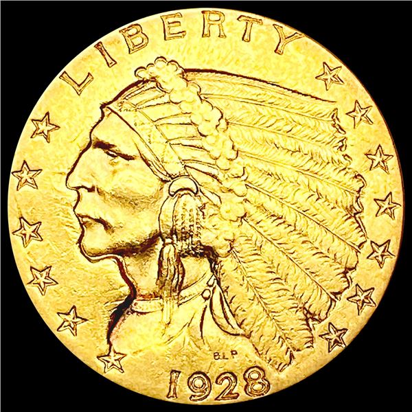 1928 $2.50 Gold Quarter Eagle CLOSELY UNCIRCULATED