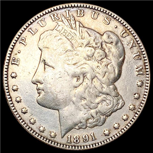 1891-CC Morgan Silver Dollar LIGHTLY CIRCULATED