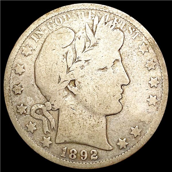 1892-O Barber Half Dollar NICELY CIRCULATED