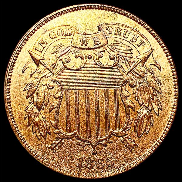 1865 Two Cent Piece CHOICE AU