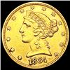 1884 $5 Gold Half Eagle CLOSELY UNCIRCULATED