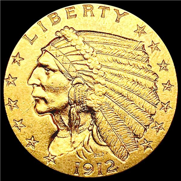 1912 $2.50 Gold Quarter Eagle CLOSELY UNCIRCULATED