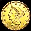 1907 $2.50 Gold Quarter Eagle CLOSELY UNCIRCULATED