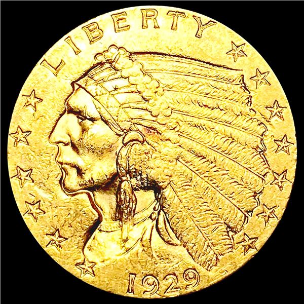 1929 $2.50 Gold Quarter Eagle CLOSELY UNCIRCULATED