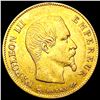 Image 1 : 1858 France .0933oz Gold 10 Francs CLOSELY UNCIRCU