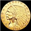 Image 1 : 1911 $2.50 Gold Quarter Eagle CLOSELY UNCIRCULATED