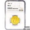 Image 1 : 1805 $5 Gold Half Eagle NGC MS62