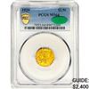 1929 CAC $2.50 Gold Quarter Eagle PCGS MS64