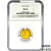 Image 1 : 1913 $2.50 Gold Quarter Eagle NGC MS62