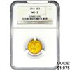 Image 1 : 1913 $2.50 Gold Quarter Eagle NGC MS62