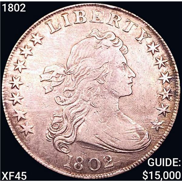 1802 Draped Bust Dollar NEARLY UNCIRCULATED