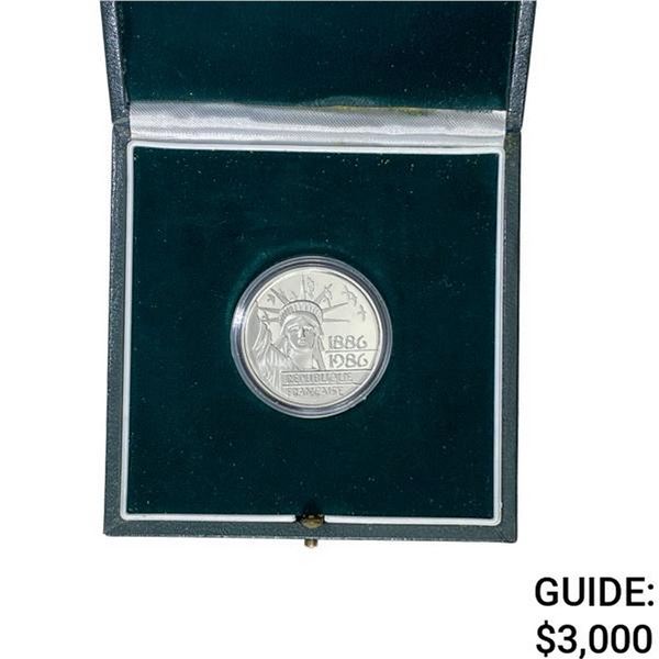 1986 France .643oz Platinum 100 Florins