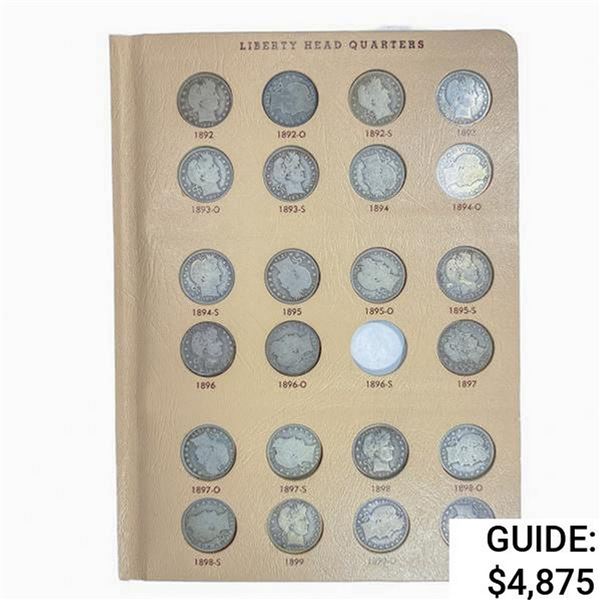 1892-1916 Barber Quarter Book (71 Coins)