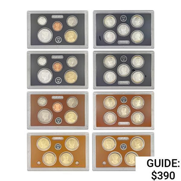 2014-2017 US Silver Proof Mint Sets [38 Coins]