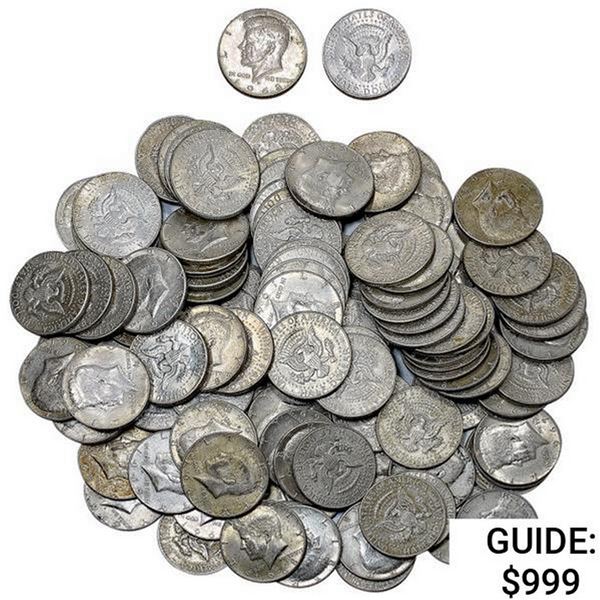 1966-1969 40% Silver Kennedy Half Dollars [111 Coi